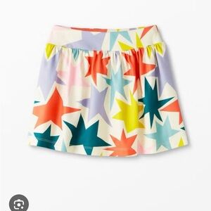 Colorful Star Patterned Skirt with Shorts